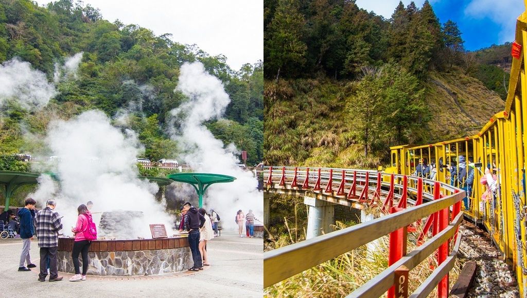 宜蘭景點【太平山國家森林遊樂區】森林鐵道之旅~太平山蹦蹦車票價時刻表、路線，順遊鳩之澤泡溫泉煮溫泉蛋！ @來飽寶家ba