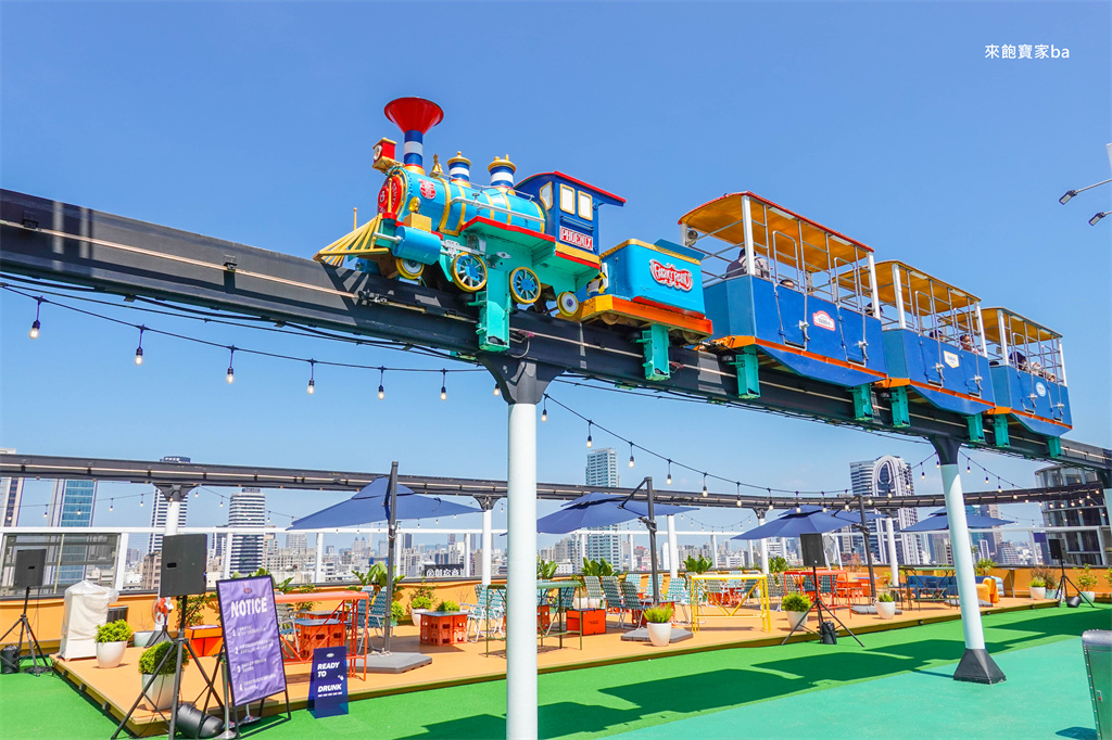 高雄親子樂園【大立空中樂園】戶外頂樓遊樂園，找回童心遠眺高雄市區美景 @來飽寶家ba