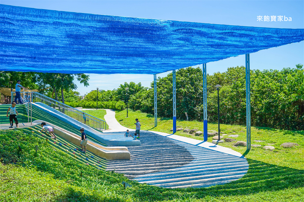 雲林戲水景點【虎尾632高地公園】水陸親子公園~632叢林水樂園、10米高虎爺遊戲場、滑步車場地 @來飽寶家ba