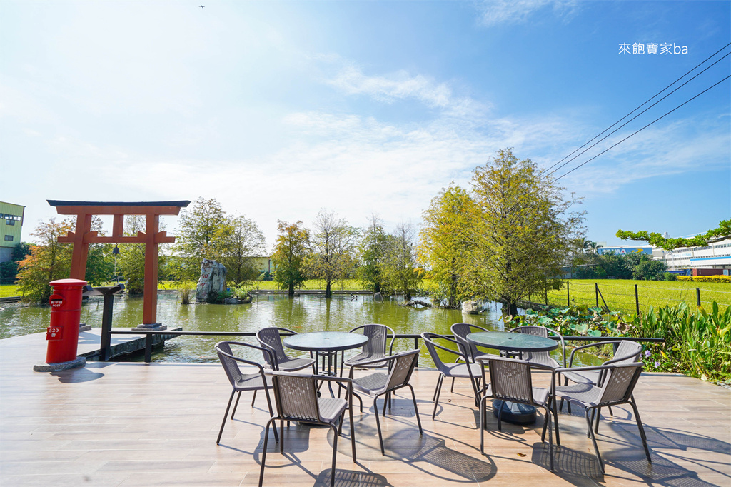 彰化田中美食【田中央豚將拉麵】日本鳥居、落羽松水池庭園造景餐廳 @來飽寶家ba