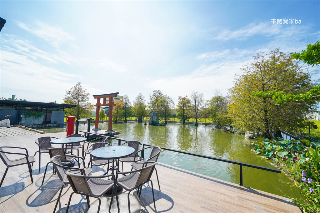 彰化田中美食【田中央豚將拉麵】日本鳥居、落羽松水池庭園造景餐廳 @來飽寶家ba