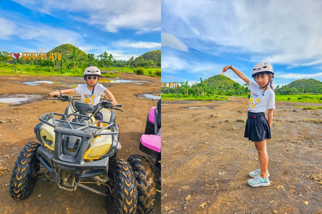 薄荷島景點【巧克力山沙灘越野車ATV】超刺激ATV體驗，穿梭泥路飆速涉水 @來飽寶家ba