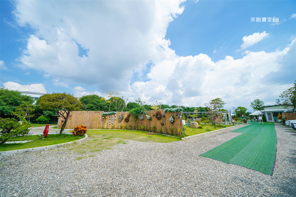 彰化親子餐廳【有樂莊園】田尾景觀餐廳，低消一杯飲料免費搭小火車、滑草 @來飽寶家ba