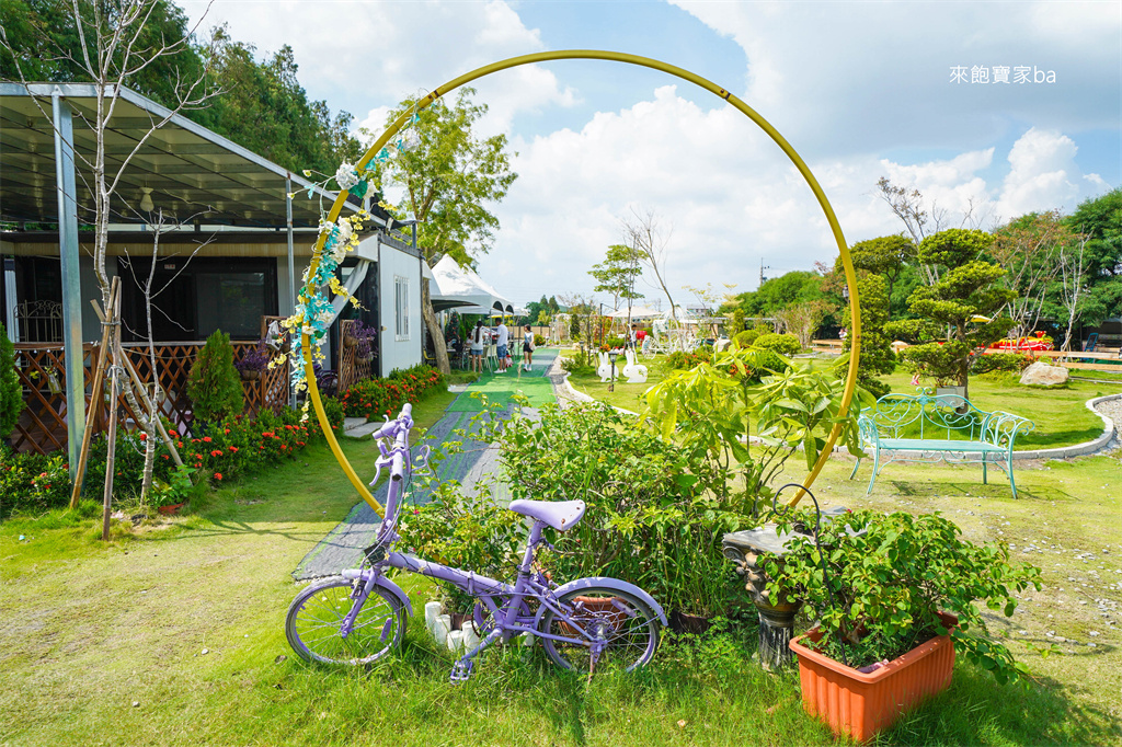 彰化親子餐廳【有樂莊園】田尾景觀餐廳，低消一杯飲料免費搭小火車、滑草 @來飽寶家ba