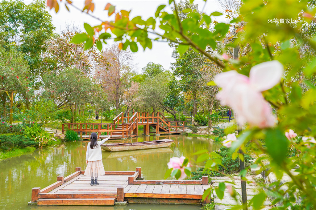 台南後壁【雅聞湖濱療癒森林】千坪玫瑰花園、泥作小屋，免費版小人國！ @來飽寶家ba