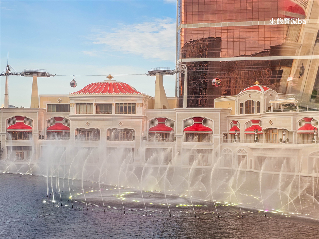 澳門景點【永利皇宮纜車】Wynn Palace 免費觀光纜車~交通、搭乘開放時間、表演湖時刻表 @來飽寶家ba