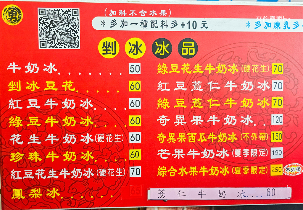 苗栗竹南【祥賀芒果冰】必點夏季限定綜合水果牛奶冰、芒果牛奶冰 @來飽寶家ba