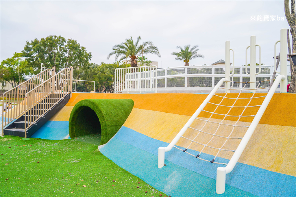 屏東特色公園【九如巴轆公園】舊菸葉廠改建，融入在地檸檬特色，全齡共融遊戲場 @來飽寶家ba