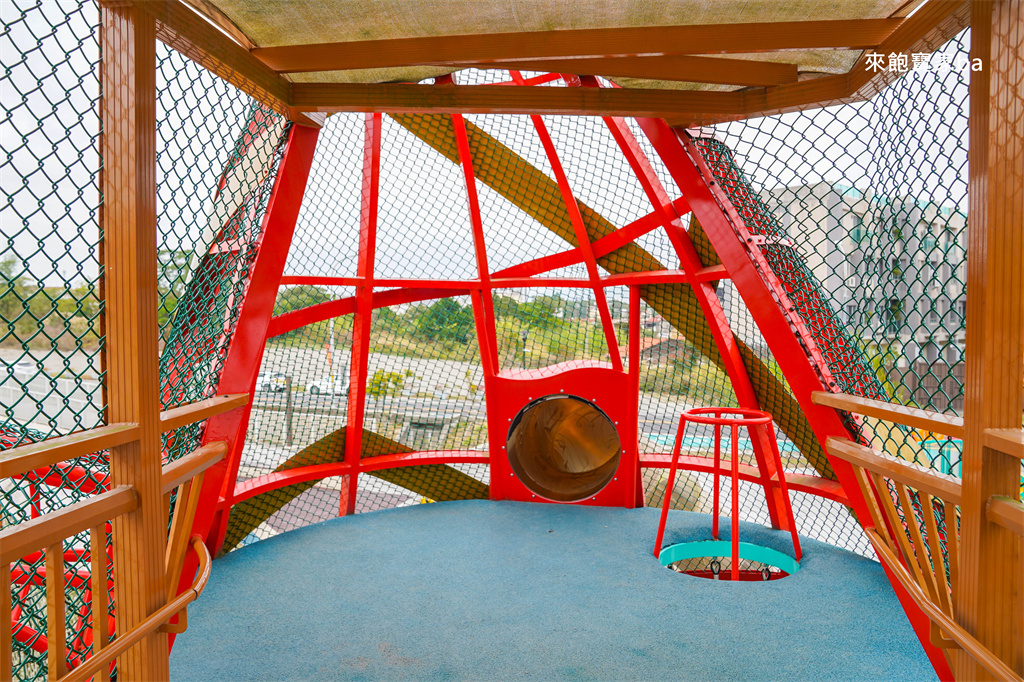 南投親子景點【竹夢親子公園】巨型竹筍雙塔溜滑梯、滑索、彈跳床，竹山親子新去處！ @來飽寶家ba