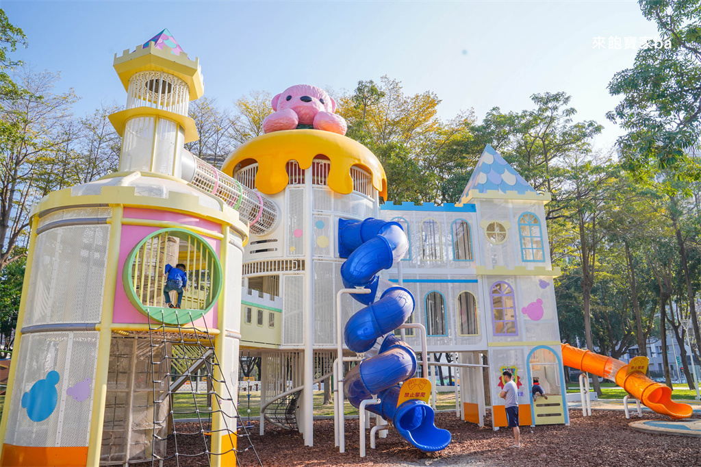 高雄特色公園推薦【後勁公園】楠梓最強森林熊秘密城堡遊戲場,9大遊戲區+30項設施 @來飽寶家ba 高雄特色公園推薦【後勁公園】楠梓最強森林熊秘密城堡遊戲場,9大遊戲區+30項設施 @來飽寶家ba
