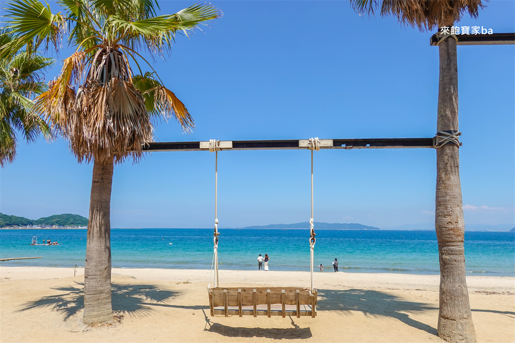 福岡系島景點【Palm Tree Swing】免費戲水、椰子樹鞦韆、糸島任意門，小田浜海岸打卡攻略 @來飽寶家ba