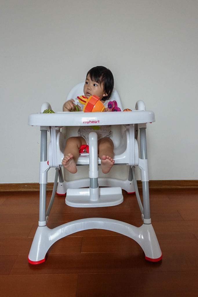 最推薦台灣製myheart餐椅，餐椅可調整椅背、高度，餐盤三段式、多色可選擇 @來飽寶家ba