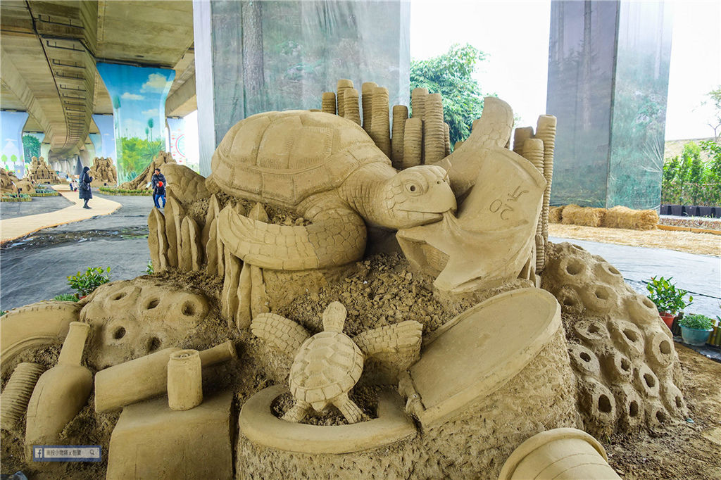 2018南投國際沙雕藝術園區72座大型沙雕、DIY沙池親近沙子玩沙子 @來飽寶家ba